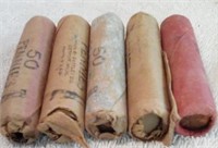 5 Rolls Of Unsearched Uncirculated Cents