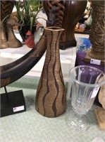 Brown and gold vase
