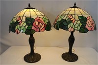 PAIR Tiffany-Style Table Lamps