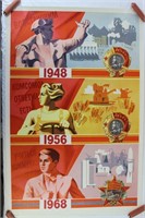 1960s Soviet Propaganda Poster 1948-1968
