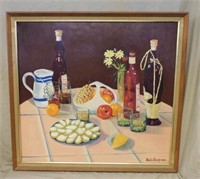 Still Life Oil on Canvas, Signed Dale Simpson.