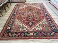 Indian Hand Knotted Wool Rug.