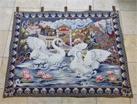 Marc Waymel "Swan Lake" French Tapestry.