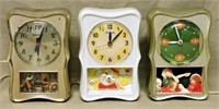 Vintage Mastercrafters Novelty Electric Clocks.