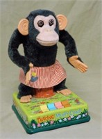Vintage Dancing Merry Chimp Mechanical Toy.