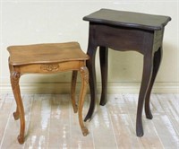 Oak Cabriole Leg Side Tables.