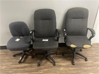 3 Office Rolling Chairs