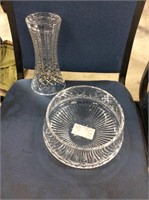 Crystal bowl and vase