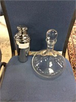 Decanter and martini shaker