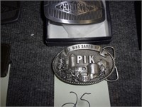 2- 1983 ltd edition Hiniker PIK belt buckles