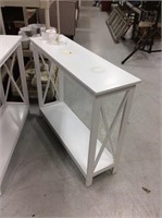 White entryway table