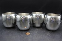Set of 4 Shreve & Co. Pewter Cups