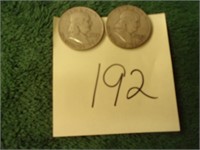 2 1960 Franklin 1/2 dollars
