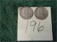 1949, 1957 Franklin 1/2 dollars