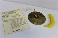 Vintage Brookstone Brass Sundial