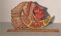 Red Man chewing tobacco ad piece