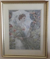 Lot #2547 - Contemporary framed print of flower