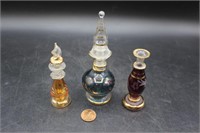 Vintage Egyptian Blown Glass Perfume Bottles