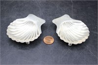Vintage Sterling Silver Clam Shell Trinket Dishes