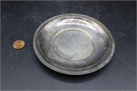 Antique Wallace Bros. Silver Round Trinket Dish