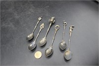 Set of Antique Sterling Silver Demitasse Spoons