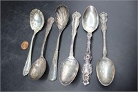 Antique Sterling Silver Art Nouveau Spoons 4.7oz