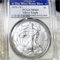 2020-W American Silver Eagle PCGS - MS69
