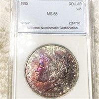 1885 Morgan Silver Dollar NNC - MS65