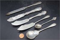 Antique Sterling Silver Knives & Spoons 5.7oz