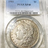 1901 Morgan Silver Dollar PCGS - XF40