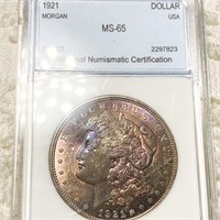 1921 Morgan Silver Dollar NNC - MS65