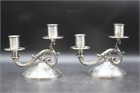 Fisher Sterling Silver Weighted Candelabras