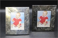 Vintage Leonard Silverplated Baby Photo Frames