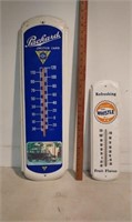 2 SST Packard & Whistle soda ad thermometers