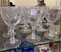 9 Crystal Wineglasses