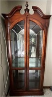 80" Lighted Glass Door Cabinet
