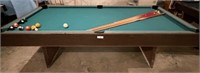Pool Table w/Cue Sticks & Billiard Balls
