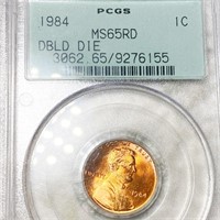 1984 DD Lincoln Wheat Penny PCGS - MS 65 RD