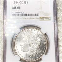1884-CC Morgan Silver Dollar NGC - MS65
