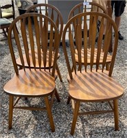 4 Bentwood Arrow Back Chairs