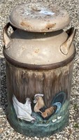 Hand Painted Milk Can