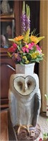 Owl Statue Planter. Approx 22 in. Tall