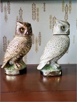 Pair of Owl Decanters.