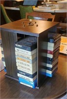 Good group of 8 track tapes and storage box