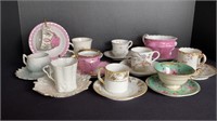 Eleven Misc Cups and Saucers Collection
