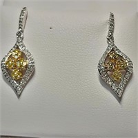 $2500 10K  Fancy Color Diamond(0.45ct) Earrings