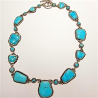 $1200 Silver Turquoise  Necklace