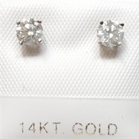$1775 14K  2 Diamond(0.5ct) Earrings
