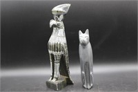 Soapstone Horus & Cat Figurines