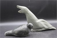 Soapstone Sea Lion Figurines